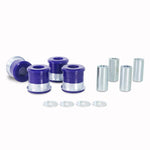 SuperPro blue polyurethane offset inner bushings for front upper control arm camber adjustment.