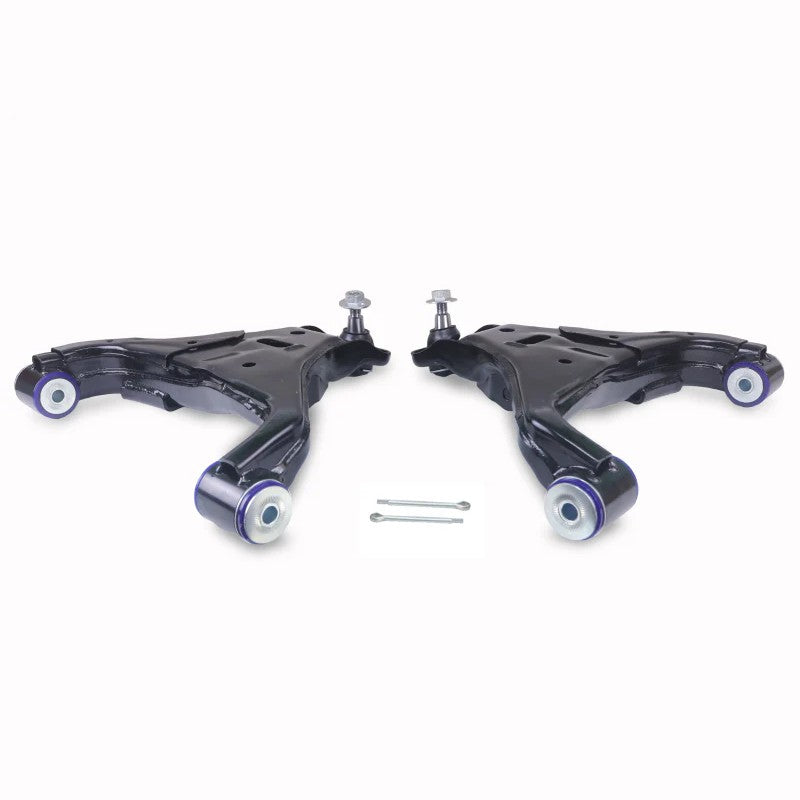 SuperPro TRC561 front lower control arm set with pre-installed bushings and ball joints for 2011-2020 Mazda BT-50