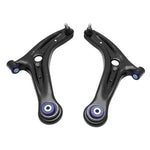 SuperPro TRC1048 front lower control arm set with pre-installed bushings for 2014-2019 Ford Fiesta ST.