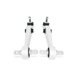 SuperPro ALOY0023K front lower control arm set with pre-installed rubber bushings for Tesla Model 3 and Model Y.