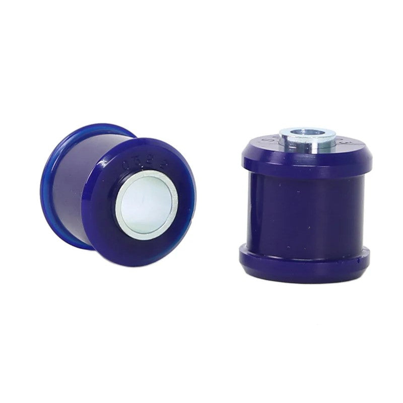 SuperPro blue polyurethane rear Panhard rod bushing kit SPF0522K with metal inner sleeves.