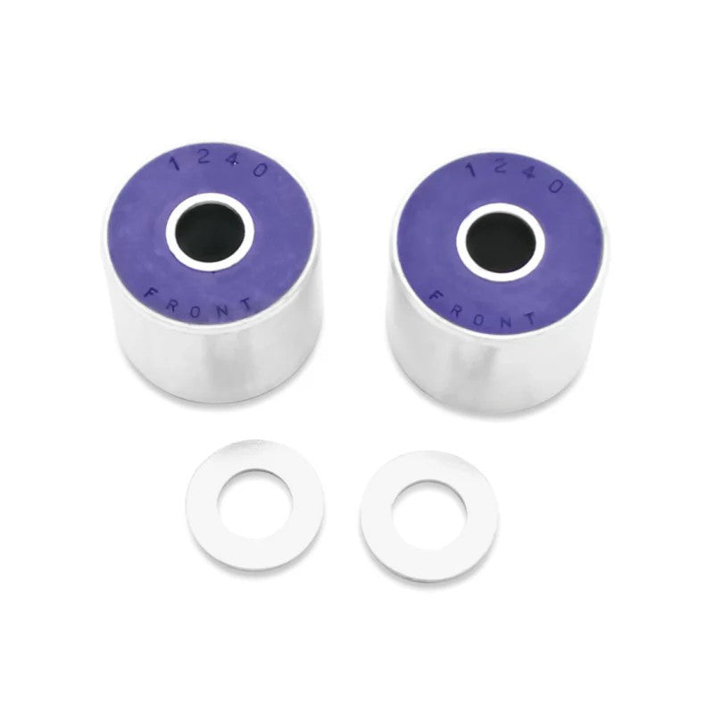 SuperPro SPF1240K polyurethane front lower rearward control arm bushing kit for peg mount 3000GT and Stealth models.
