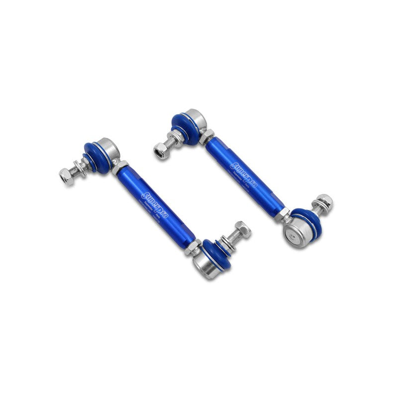 SuperPro TRC10105 heavy-duty adjustable sway bar end links with 10mm studs and 6060-T5 alloy bodies