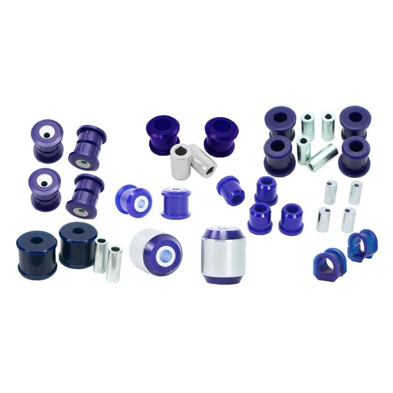 SuperPro polyurethane master bushing kit with adjustable alignment sleeves for 1993-1995 Mazda RX-7.