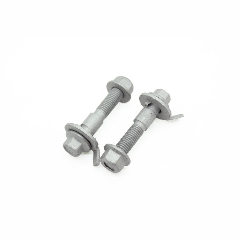 SuperPro high-strength 14mm camber adjustment bolts for front strut mounting.