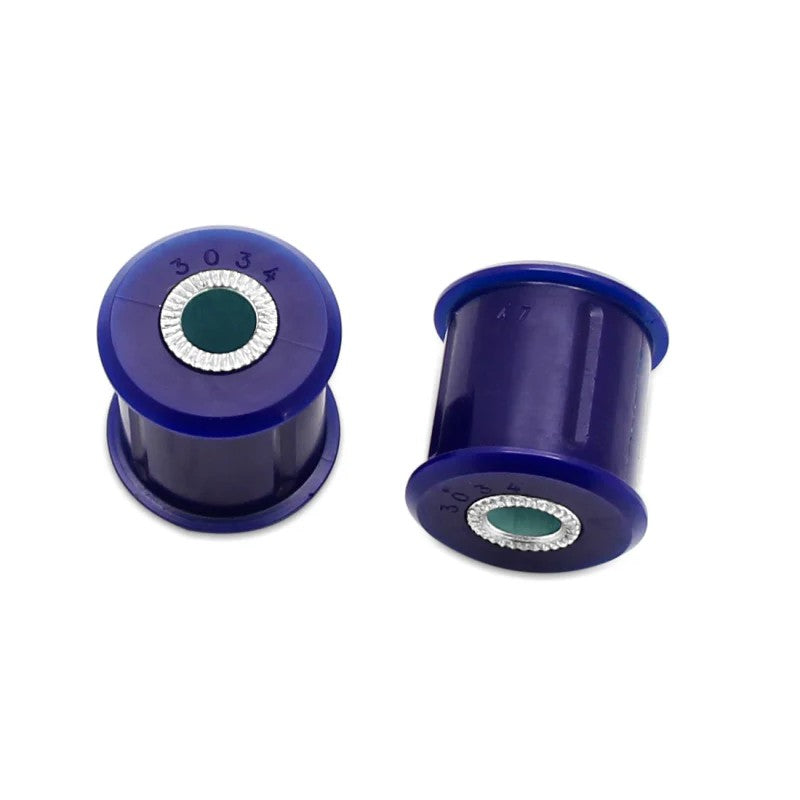 SuperPro SPF3034K rear lower inner toe control arm bushing kit in blue polyurethane for 1992-2000 Lexus and Toyota Supra.
