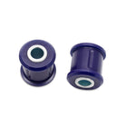 SuperPro SPF3030K rear trailing arm forward bushing kit featuring blue polyurethane bushings and metal crush tubes.