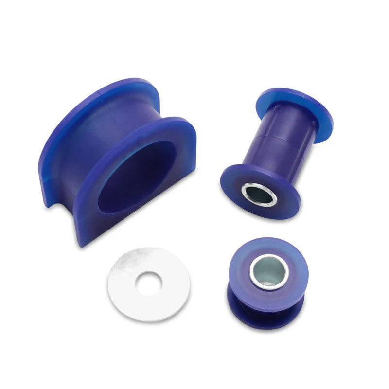 SuperPro SPF1836K blue polyurethane steering rack and pinion bushing kit for Toyota 4Runner and Tacoma.