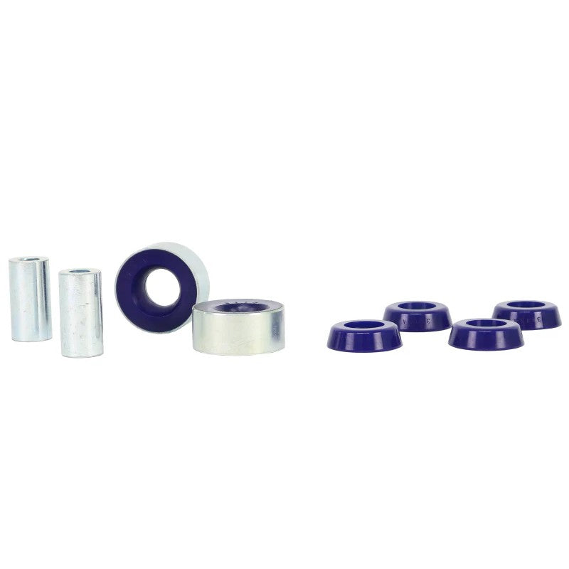 SuperPro SPF2422K blue polyurethane rear upper inner control arm bushings for BMW.