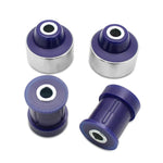 Blue SuperPro polyurethane front control arm caster offset bushings with metal sleeves for SPF2308K.