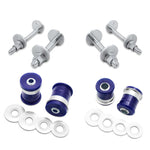SuperPro TRC120LCAADJ polyurethane offset bushings and heavy-duty camber pins for Toyota and Lexus lower control arms.