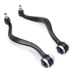 SuperPro TRC1056 front radius arm set with pre-installed blue bushings and integrated ball joints