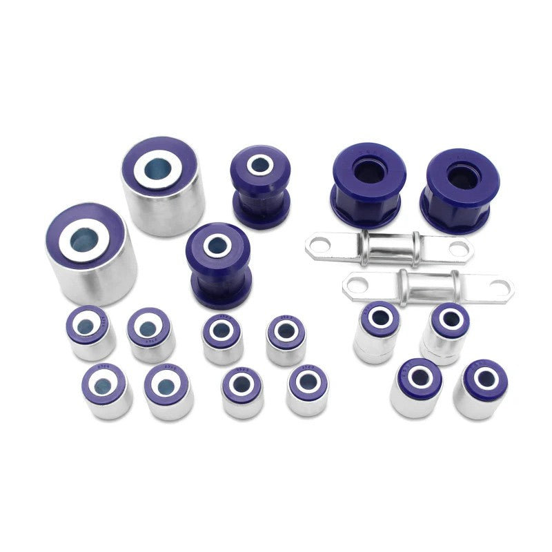 SuperPro KIT170K polyurethane master bushing kit with caster and camber adjustment hardware for Mazda and Volvo.