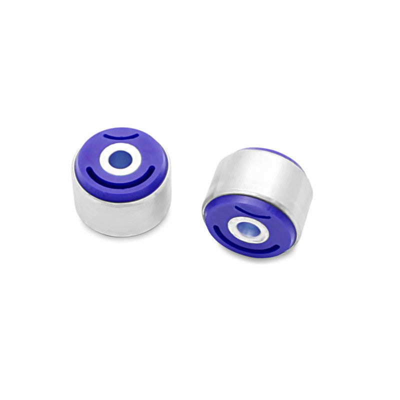 SuperPro SPF3201K polyurethane rear differential-to-subframe mount bushing kit for Subaru vehicles.