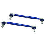SuperPro TRC10245 heavy duty adjustable front sway bar end links with 10mm studs and 6060-T5 alloy bodies.