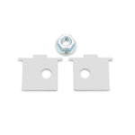 SuperPro SPF2859K front radius arm caster plate set with proprietary polyurethane bushings and hardware.