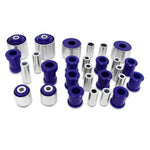 SuperPro KIT175K Complete Vehicle Enhancement Bushing Kit featuring blue polyurethane bushings and installation hardware.