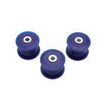 Blue polyurethane rear differential-to-subframe mounting bushings for SuperPro kit SPF2869K.