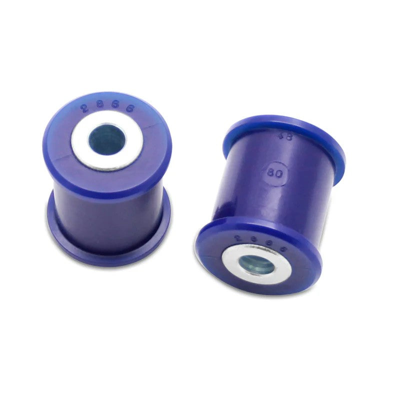 SuperPro SPF2866K polyurethane rear lower control arm outer bushing kit for Chevrolet and Pontiac hub assemblies.