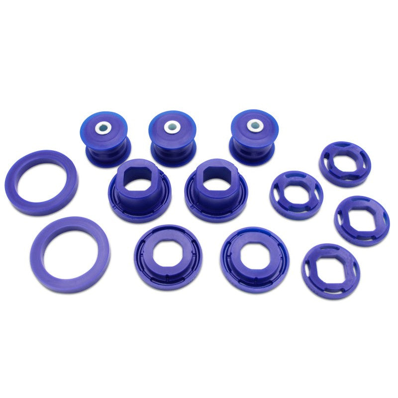 SuperPro KIT176K Rear Traction Pack featuring polyurethane differential bushings and subframe void fillers.