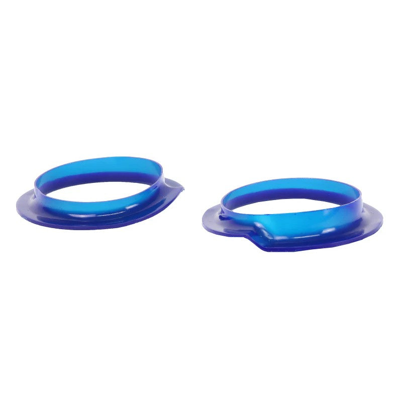 SuperPro blue polyurethane rear upper spring seat bushing set (SPF3247K) for Chevrolet and Pontiac vehicles.