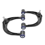 SuperPro TRC491 front upper control arm kit with pre-installed blue bushings and ball joints for Toyota and Lexus SUVs.