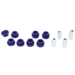 SuperPro SPF3101K polyurethane offset bushing set for rear upper inner control arm camber adjustment.