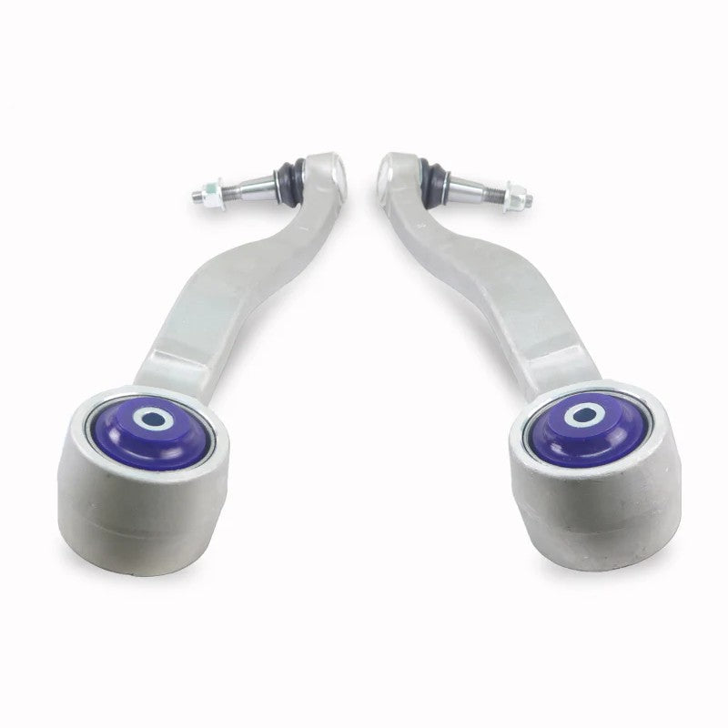 SuperPro TRC1011 alloy front radius arms with pre-installed blue bushings and ball joints for Chevrolet SS.