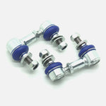 SuperPro TRC1025 heavy-duty adjustable rear sway bar end links featuring 10mm studs and 6060-T5 alloy bodies.