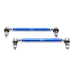 SuperPro TRC12245 heavy-duty adjustable front sway bar end links with 12mm ball joint studs and alloy bodies.