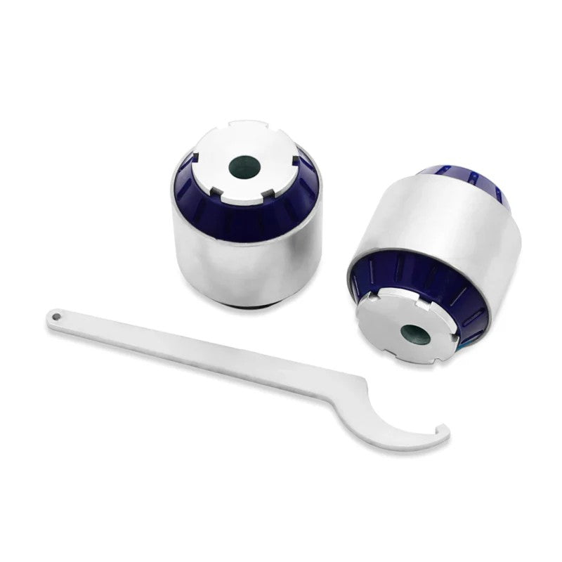 SuperPro SPF5243K polyurethane front radius arm offset caster bushing set for Kia Stinger