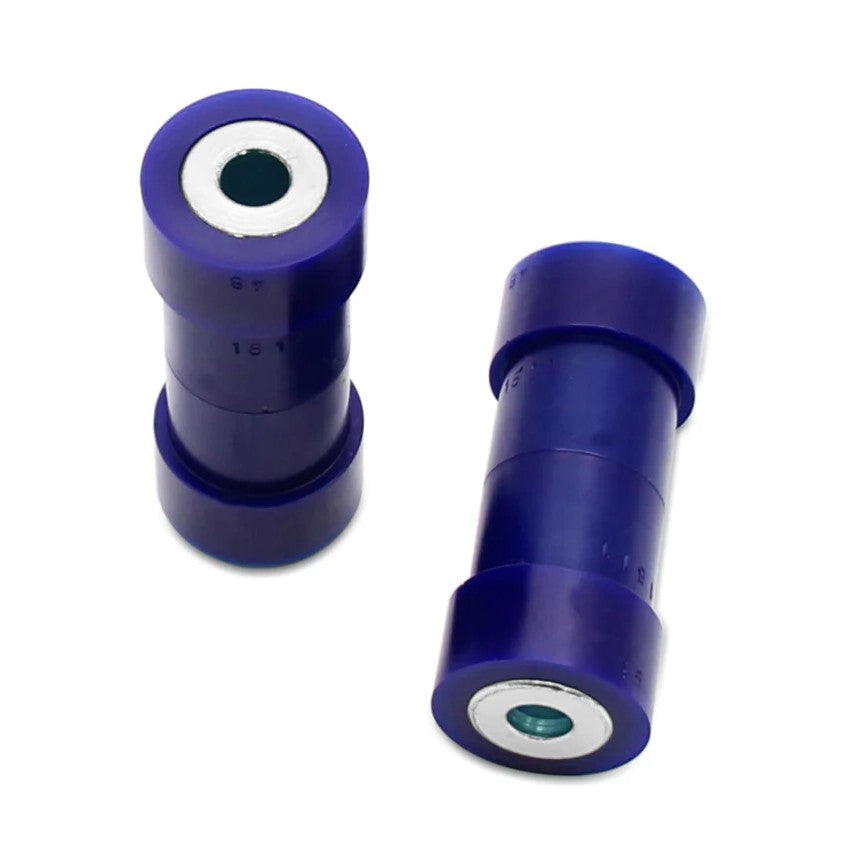 SuperPro SPF3610K polyurethane front upper outer control arm bushing kit components.