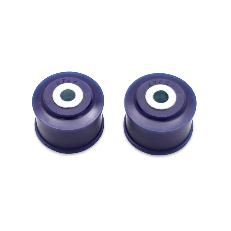 SuperPro SPF2722K blue polyurethane rear shock absorber lower mount bushings