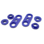SuperPro SPF2476K polyurethane transmission crossmember mounting kit featuring blue bushings and high-quality hardware.
