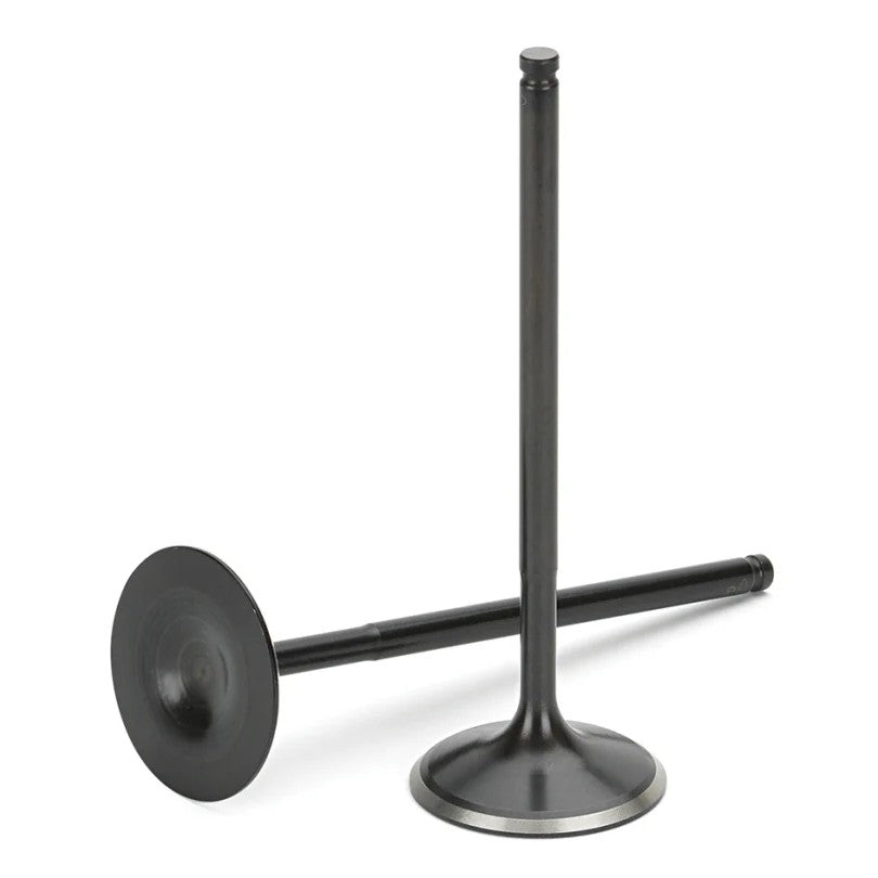 Set of ten Supertech black nitrided steel intake valves for Audi and VW 2.5T FSI engines.