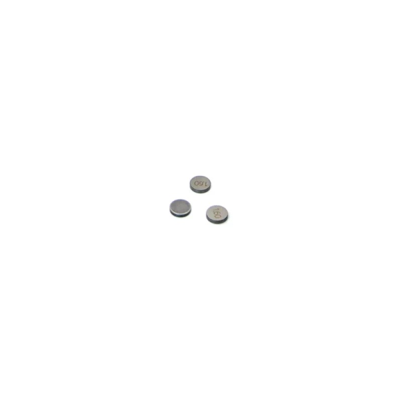 A precision-ground 8mm diameter metal cam follower shim, 2.20mm thickness.