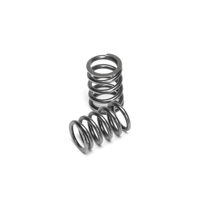 Set of 16 Supertech silver single valve springs for Honda D15B, D16, and D17 series engines.