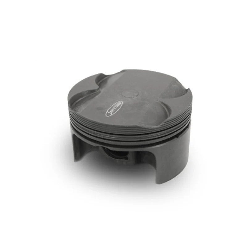 Set of four Supertech forged aluminum pistons for Nissan KA24 engines featuring a -27cc dish and 89.5mm bore.