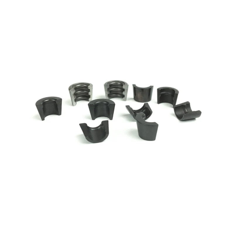 Set of 24 Supertech Toyota style 6mm 6-degree valve locks for performance cylinder head assembly.
