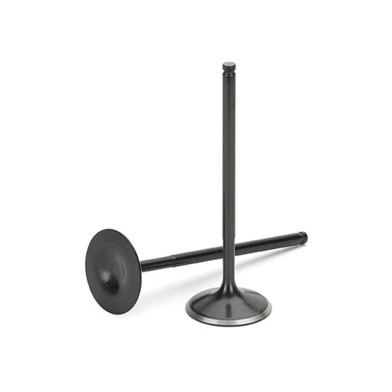 Set of six Supertech black nitrided intake valves for Volkswagen R32 VR6 24V engines.