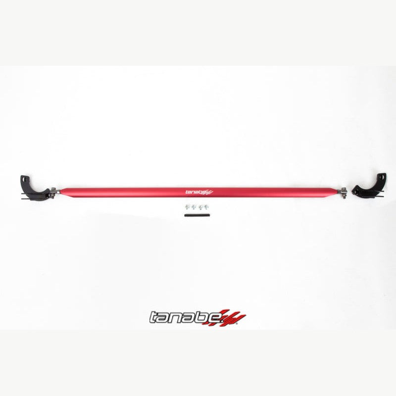 Tanabe Sustec Tower Bar Plus front strut tower brace with red finish for 2019-2021 Toyota RAV4