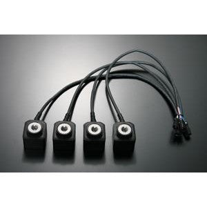 Tein EDFC Motor Kit M12 / M12 featuring stepper motors and wiring harnesses for electronic damping control.
