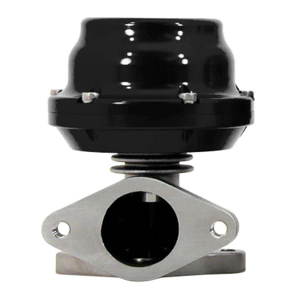 Black TiAL Sport F38 38mm external wastegate featuring a 2-bolt mounting flange.