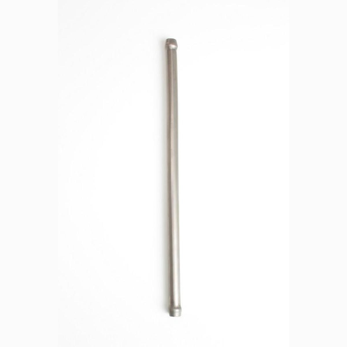 Ticon Industries 12 inch long titanium hollow mushroom hanger rod with 1/2 inch outer diameter and double-ended tips.