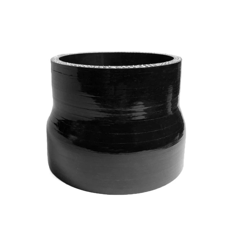 Ticon Industries 4-ply reinforced black silicone reducer coupler transitioning from 2.5 inch to 2.75 inch inner diameter.