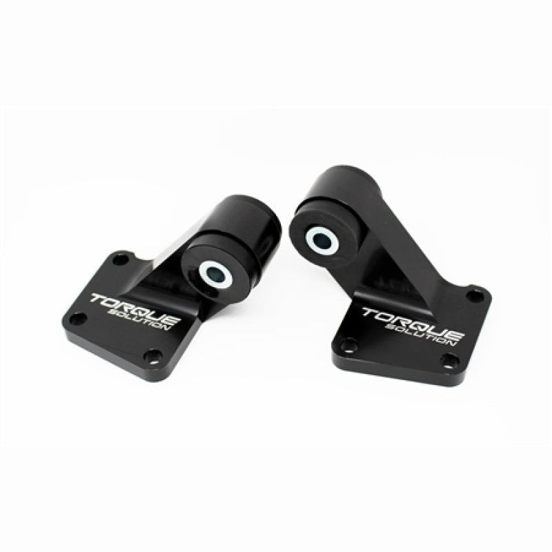 Black anodized billet aluminum rear differential mounts for 2003-2006 Mitsubishi Evolution VII-IX