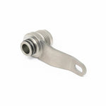 Torque Solution -10AN turbo oil return fitting with mounting flange for Subaru EJ engine blocks.