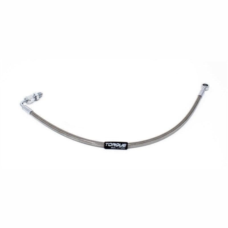 Torque Solution stainless steel braided clutch line with silver fittings for 2015-2021 Subaru WRX and WRX STI.