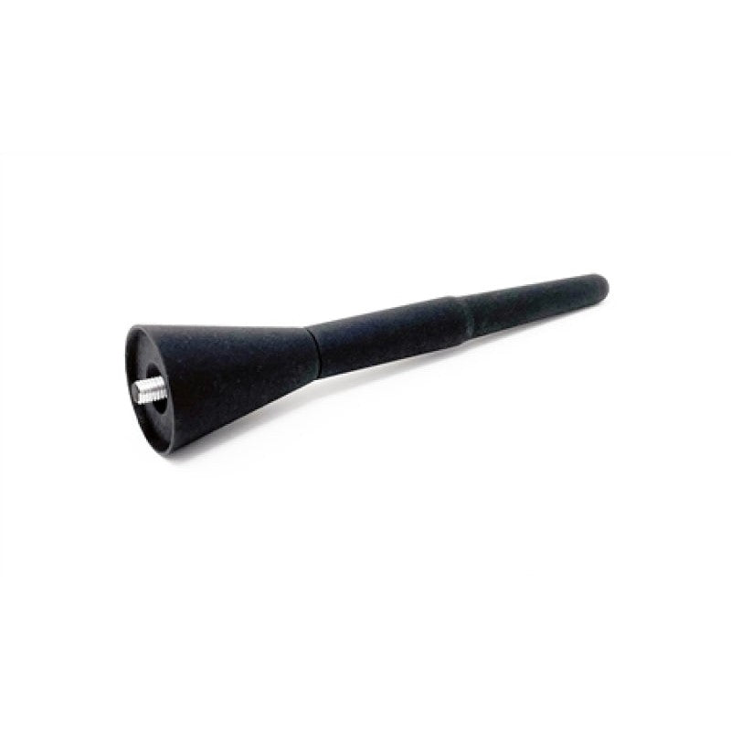 Black CNC machined billet aluminum short antenna by Torque Solution for 2010+ Mustang and 2005+ Miata