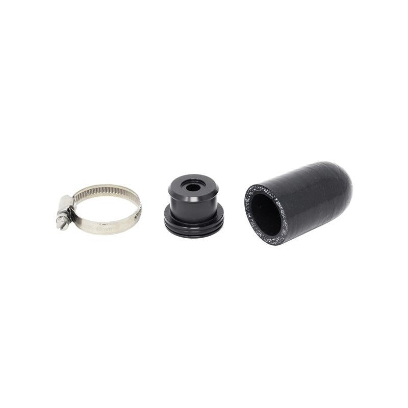 Torque Solution black sound suppression chamber for 2016-2018 Ford Focus RS charge piping
